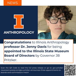 Photo promoting appointment of Dr. Davis to Illinois State Museum Board